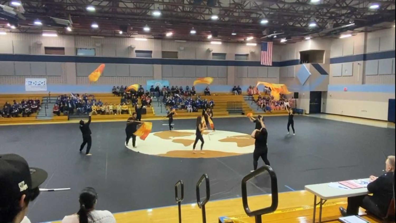 Porter+Color+Guard+Competes+at+their+first+competition