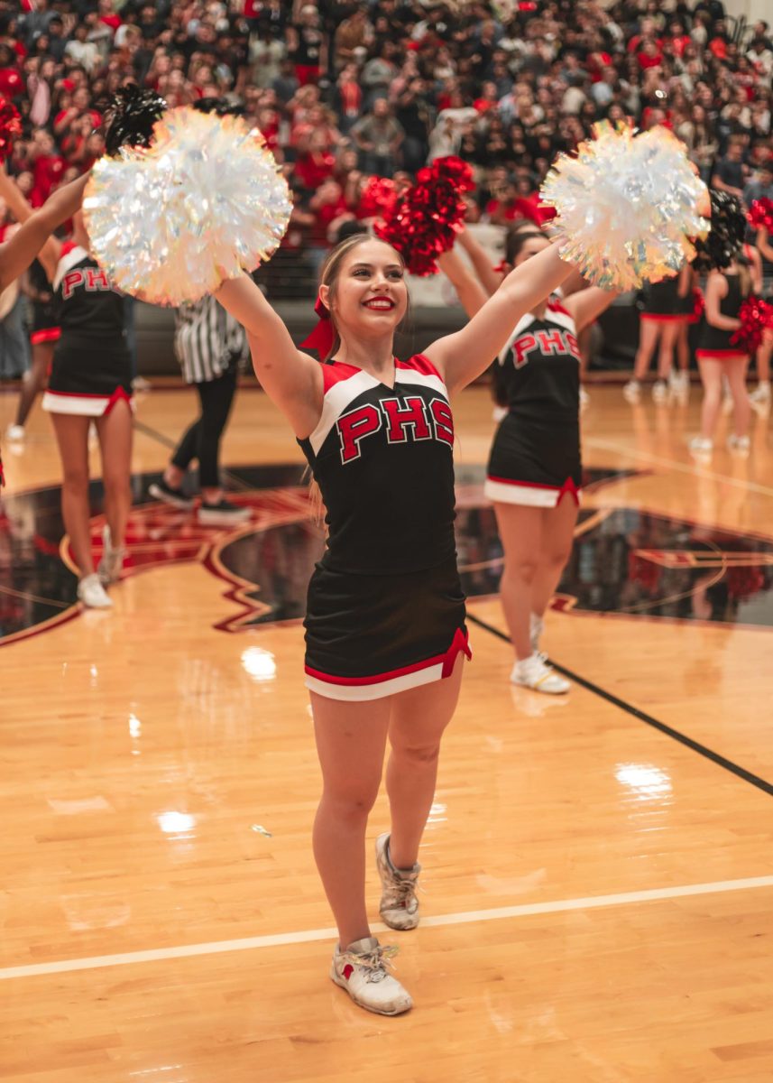 Students enjoy their first pep rally of the year; battleline ready